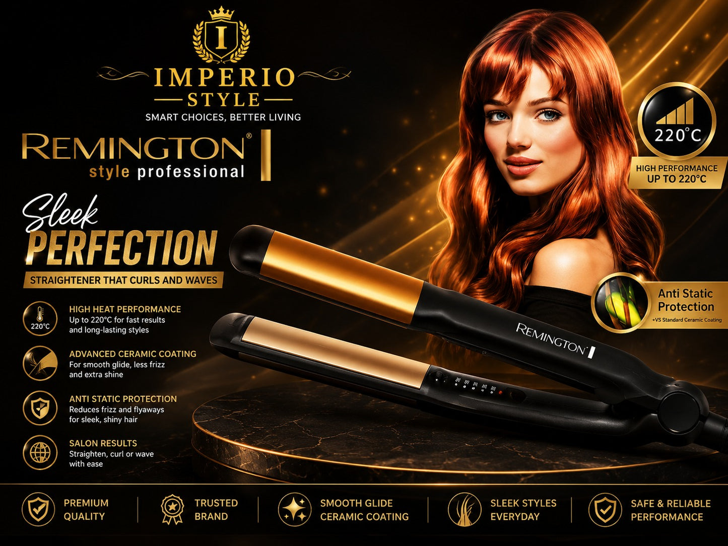💇♀️ Remington Professional Sleek & Curl Hair Straightener