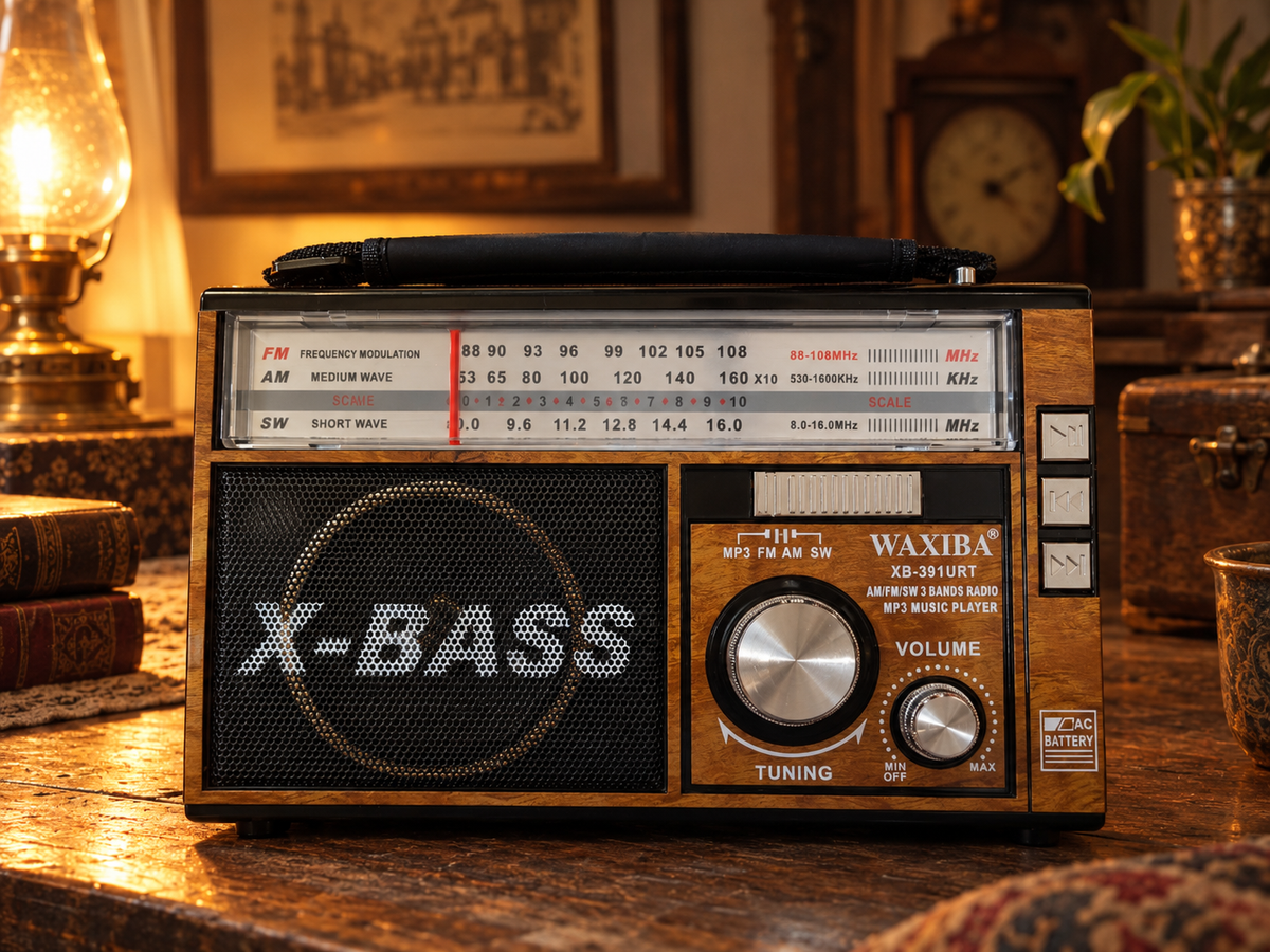 WAXIBA XB-391URT X-BASS Vintage 3-Band Radio MP3 Music Player