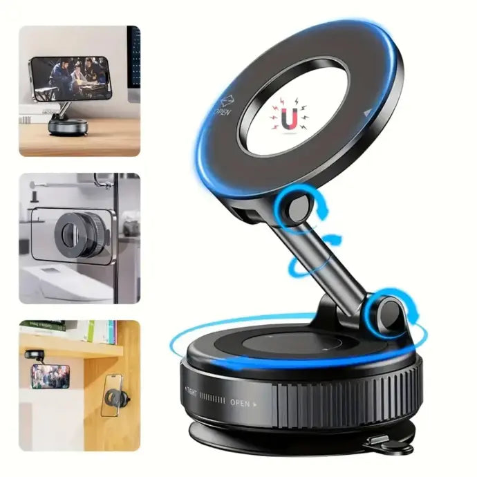Vacuum Suction Magnetic Bracket – Strong Hold, Easy Mount, Multi-Surface Phone & Device Holder