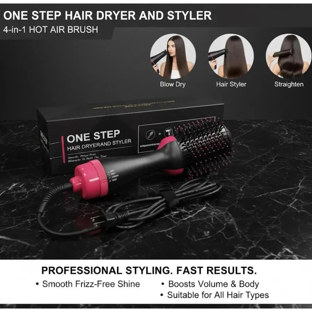 One Step Hair Dryer Styler – 2-in-1 Hot Air Brush for Drying, Straightening & Volumizing
