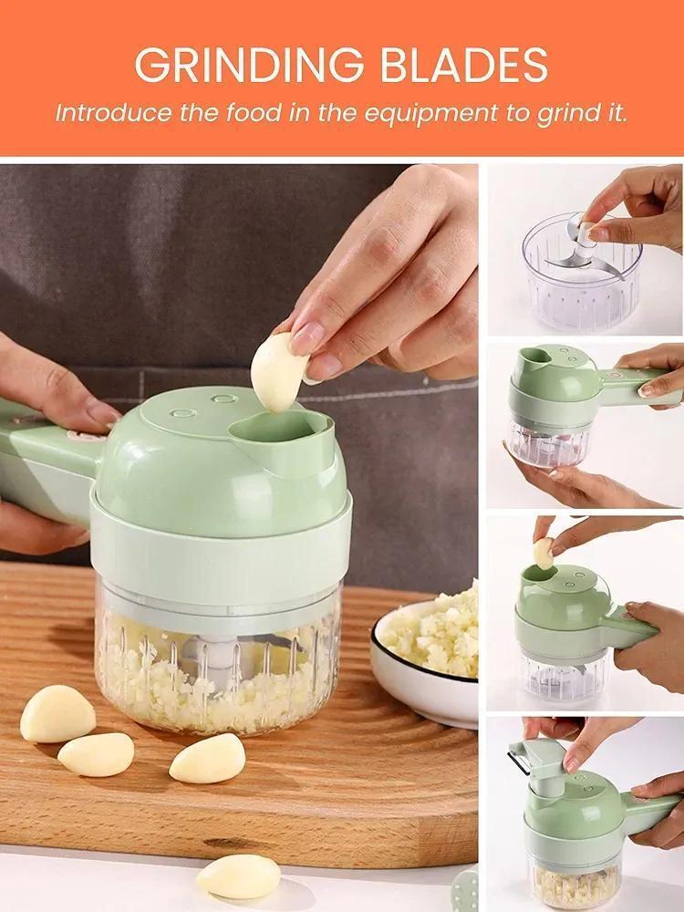 Electric Food Chopper – Powerful One-Touch Mini Food Processor for Vegetables, Fruits & More