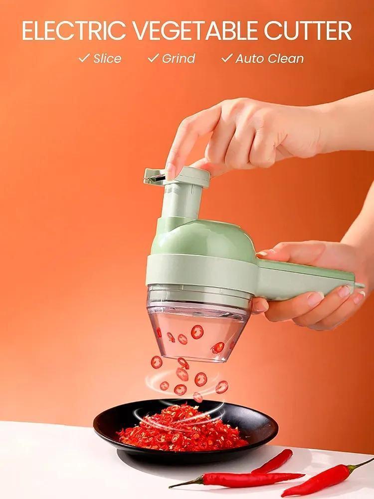 Electric Food Chopper – Powerful One-Touch Mini Food Processor for Vegetables, Fruits & More
