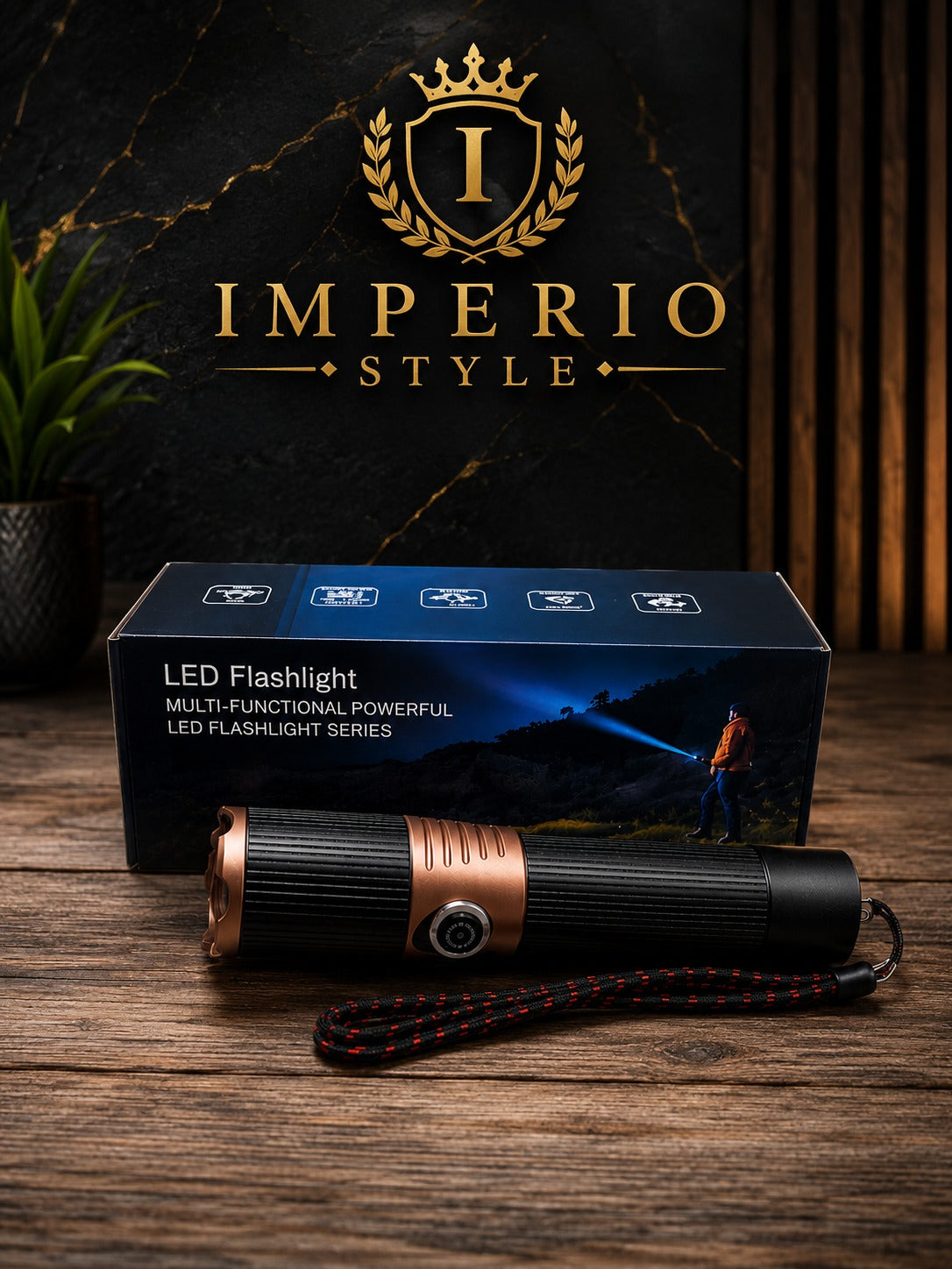 🔦 Powerful Multi-Function LED Flashlight – High Brightness Rechargeable Torch