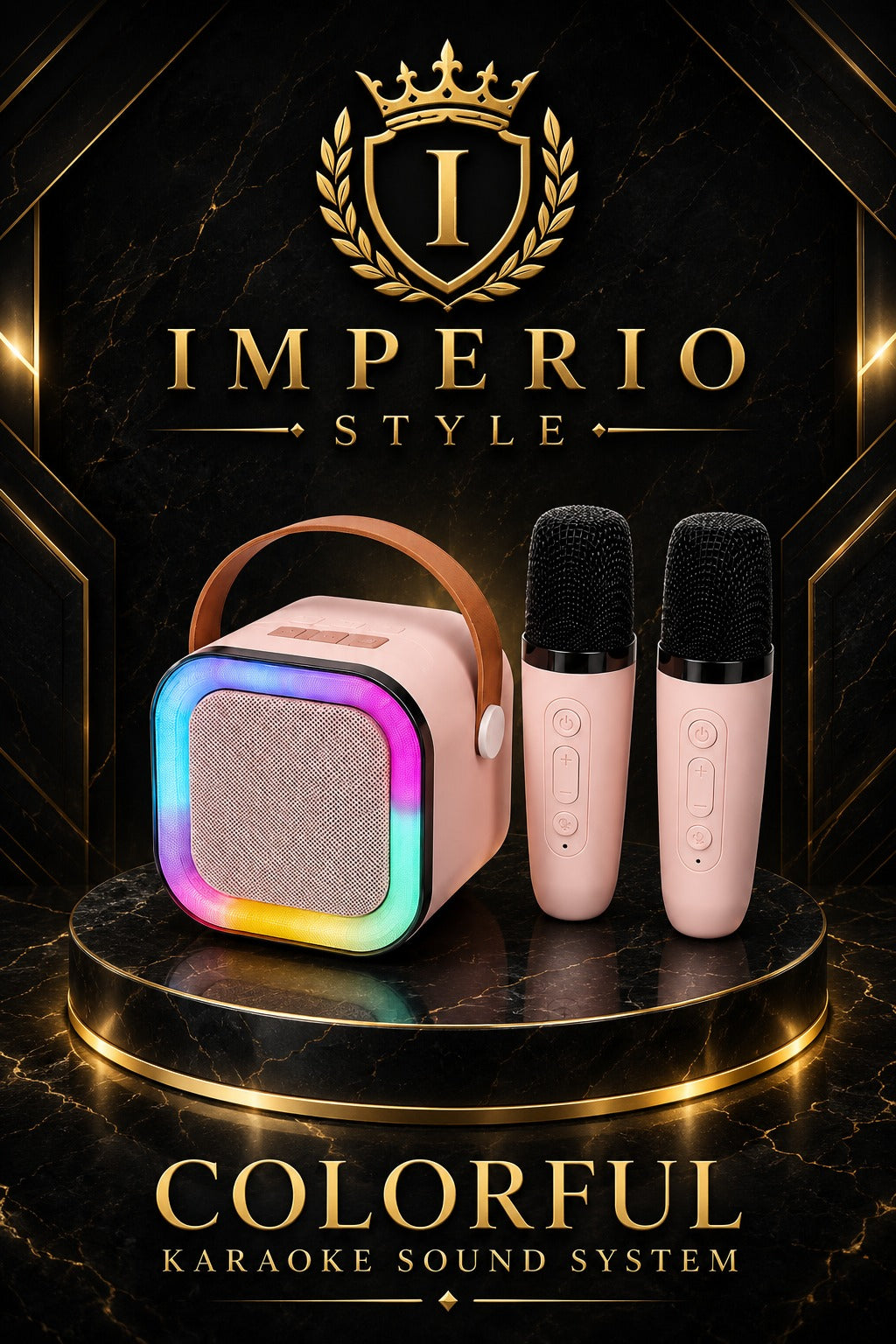 LED Wireless Speaker with Multicolor Lighting & Carry Handle – Portable Bluetooth Speaker with Dynamic RGB Lights
