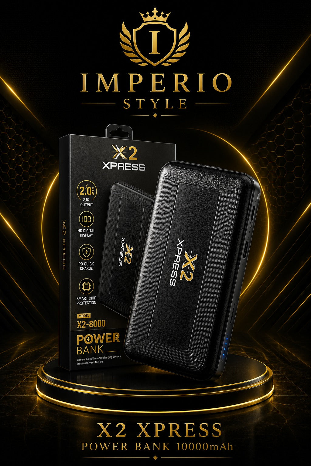 X2-800 Power Bank – High-Capacity Fast Charging Portable Power Backup 10000mah