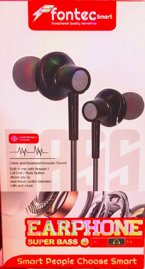 FONTEC Smart Earphone – High-Quality Wired Earphones with Clear Sound & Comfortable Fit