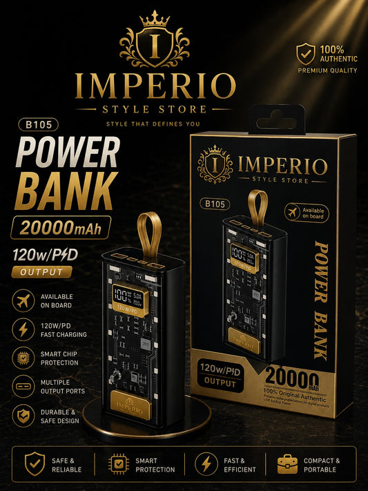 ⚡ Bolt B105 20000mAh 120W Fast Charging Power Bank
