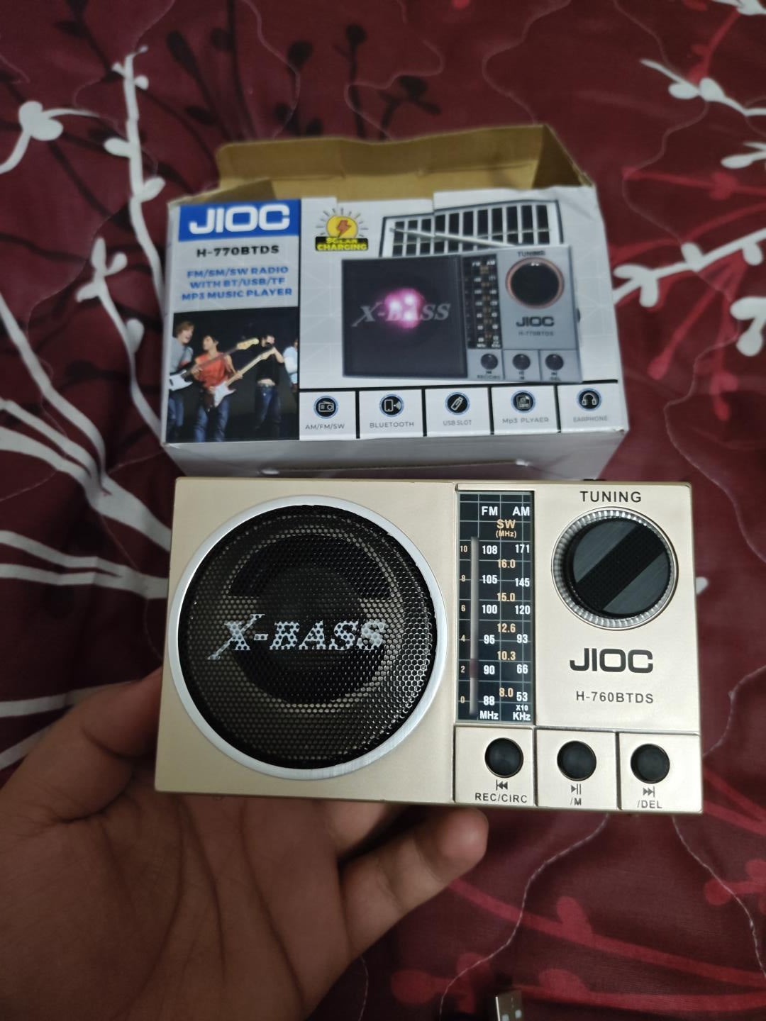 JIOC X-BASS H-760BTDS Retro Radio – FM/AM/SW, Bluetooth, USB & TF Card Music Player